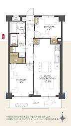 ライオンズマンション西川口第6 2LDKの間取図画像
