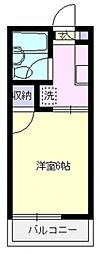 ハイツサイモン 1Kの間取図画像