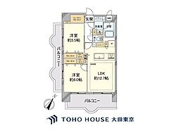 藤和シティホームズ神楽坂 2LDKの間取図画像