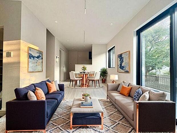 ゆったりとした時の流れを感じられる心地よい空間（配置してある家具や小物はCGよるイメージです）