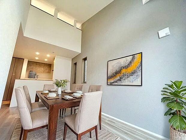 家具を置いても広々としたスペースがあるLDK。（配置してある家具や小物はCGよるイメージです）