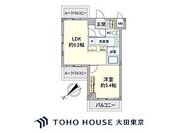 グランド・ガーラ渋谷松濤 1LDKの間取り