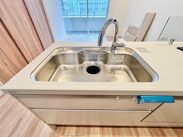 キレイなお水がいつでも、安心して飲める浄水器内蔵型水栓付き。