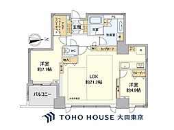 シティタワーズ豊洲ザ・シンボル 2LDKの間取図画像