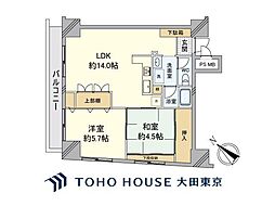 ダイアパレス鶴見第2 2LDKの間取図画像