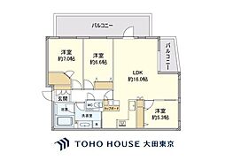 アデニウム大森山王 3LDKの間取図画像