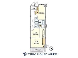 コスモ川崎スクエア 1SDKの間取図画像