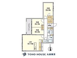 バースシティ・ザ・マーク鷺沼 3LDKの間取図画像