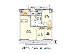 センターハイツ梅ヶ丘 3LDKの間取図画像