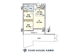 ジュエリアス横浜新子安 2LDKの間取図画像