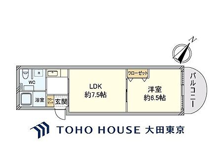 1LDK 間取り