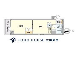ライオンズプラザ新宿 1DKの間取図画像