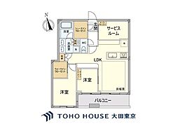芝パーク・タワー 2SLDKの間取図画像