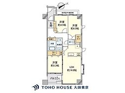 鶴見中央パーク・ホームズ 3LDKの間取図画像