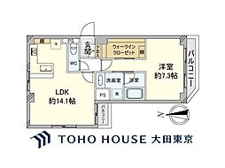 池田山セントラルホームズ 1LDKの間取図画像