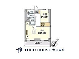 目黒グリーンコープ 1LDKの間取図画像