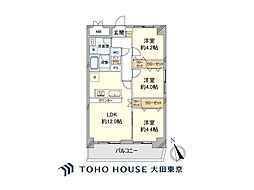 フドウ東陽町ハイツ 3LDKの間取図画像