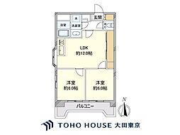 南砂パブリック・ハイツ 2LDKの間取図画像