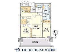 パークホームズ南麻布ザレジデンス 2LDKの間取図画像
