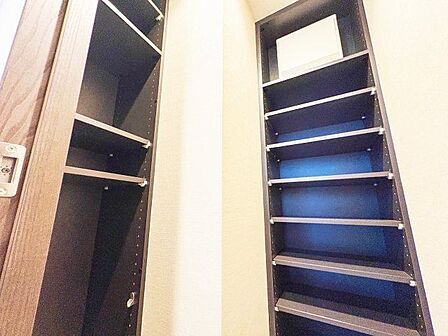 家族の靴をたっぷり収納できるシューズクローゼット付きです。