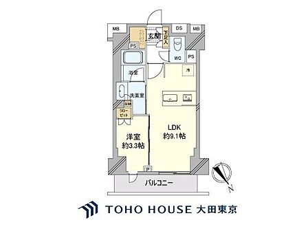 1LDK 間取り