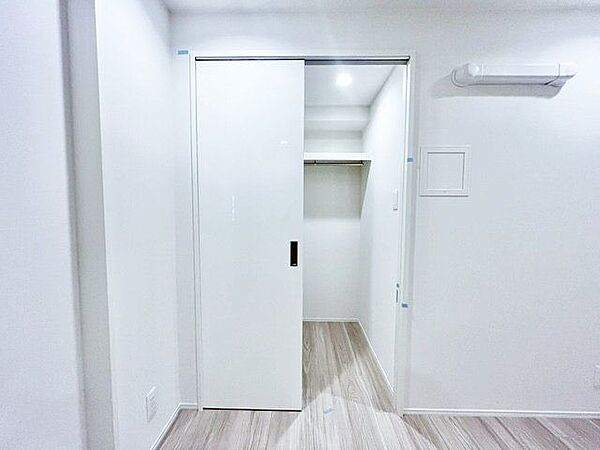 衣類やファッションアイテムをまとめて収納できる大容量のウォークインクローゼットを装備。