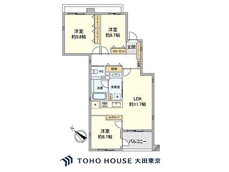 3LDK 間取り