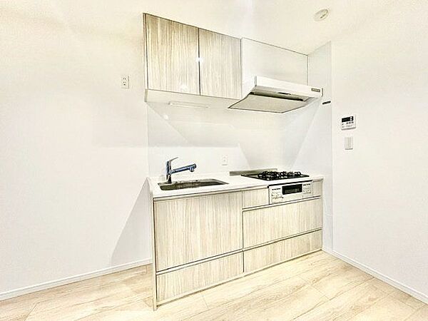 ゆったりと調理ができる位のスペースを実現したキッチン。すっきりと美しいキッチンで効率よくお料理。