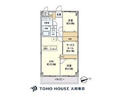 ニックハイム上大岡第3 2SLDKの間取図画像