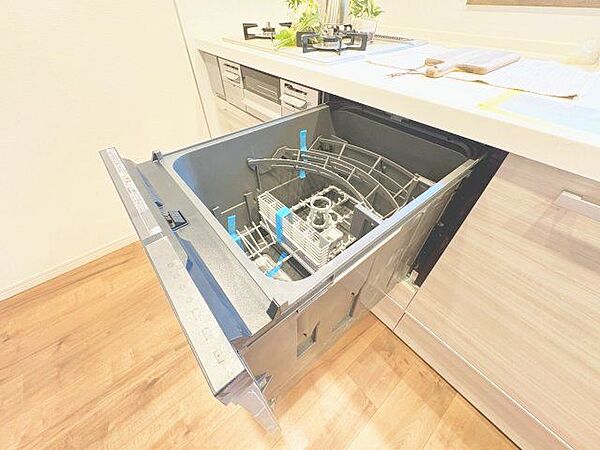 ビルトイン食洗機は作業台が広く使え、見た目もスッキリ。節水や節電も充実して家事の手助けをしてくれます。