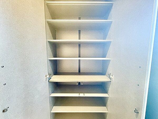 玄関横に収納を設けてあります。たくさんの靴を収納することが出来ます。
