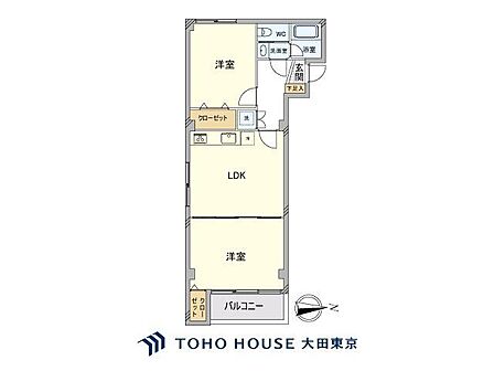 2LDK 間取り