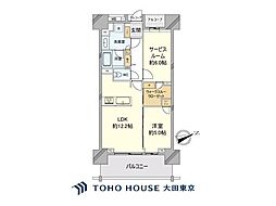 イニシア上野根岸 1SLDKの間取図画像