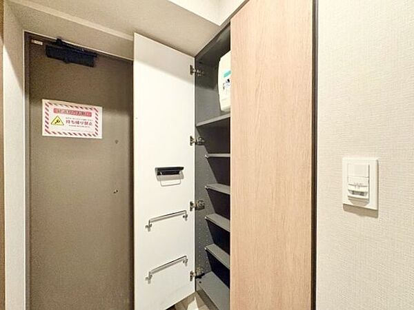 お出掛けの際も帰宅の際も気持ちが良いすっきりとした印象の玄関。