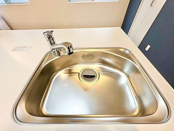 キレイなお水がいつでも、安心して飲める浄水器内蔵型水栓付き。