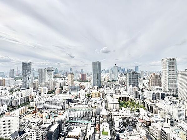 東京タワーを望むバルコニー。