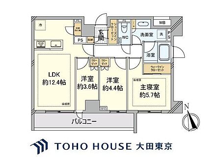 3LDK 間取り
