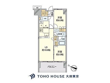 2LDK 間取り