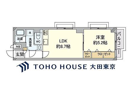 1LDK 間取り