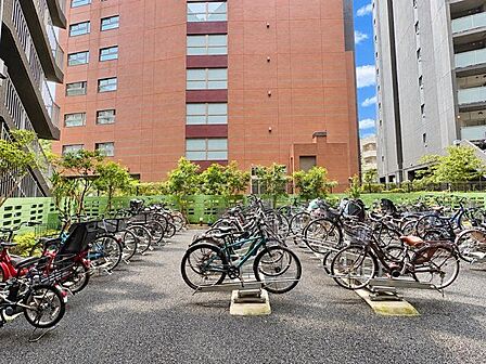 自転車置き場。