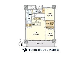 パークタワー東雲 2LDKの間取図画像