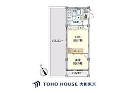 綱島コーポラス 1LDKの間取図画像
