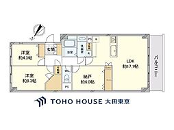 ファミール浜園 2SLDKの間取図画像