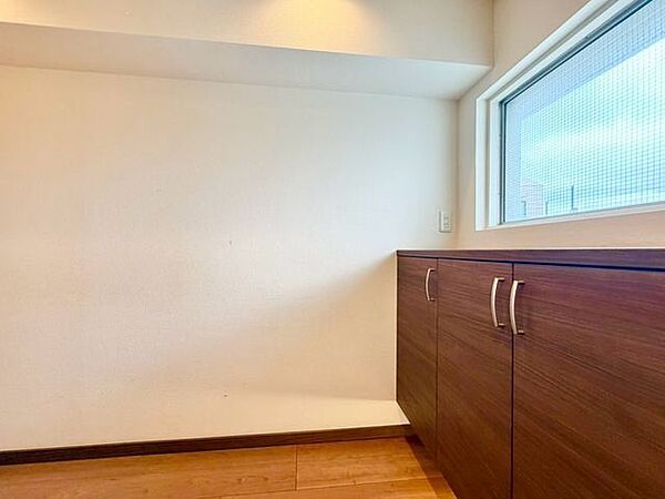 清潔感のある空間を保てるよう収納スペースを広く設けてますので、玄関をスッキリ綺麗な空間に纏めます。（リフォーム前）