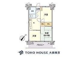 日興パレス羽田 3Kの間取図画像