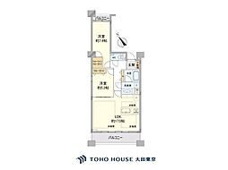 麻布市兵衛町ホームズ 2LDKの間取図画像