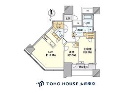 パークコート渋谷ザタワー 2LDKの間取図画像