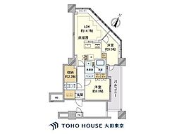 ブリリア有明スカイタワー 2LDKの間取図画像