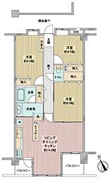 ダイアパレス北浦和II 304 3LDKの間取り