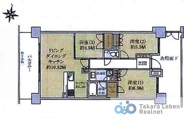 間取り レーベンハイム戸田ソラリエ 5階/502